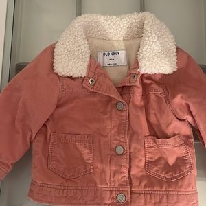 Unisex Sherpa-Trim Trucker Corduroy Jacket for Baby
